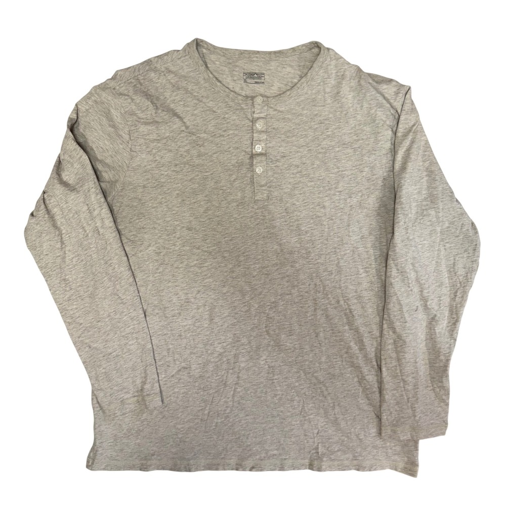 Patagonia Mens Long-Sleeved Daily Henley Grey Organic Cotton XL